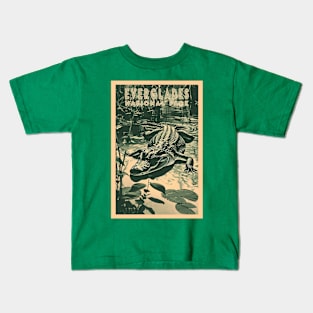 Everglades National Park Vintage Travel  Poster Kids T-Shirt